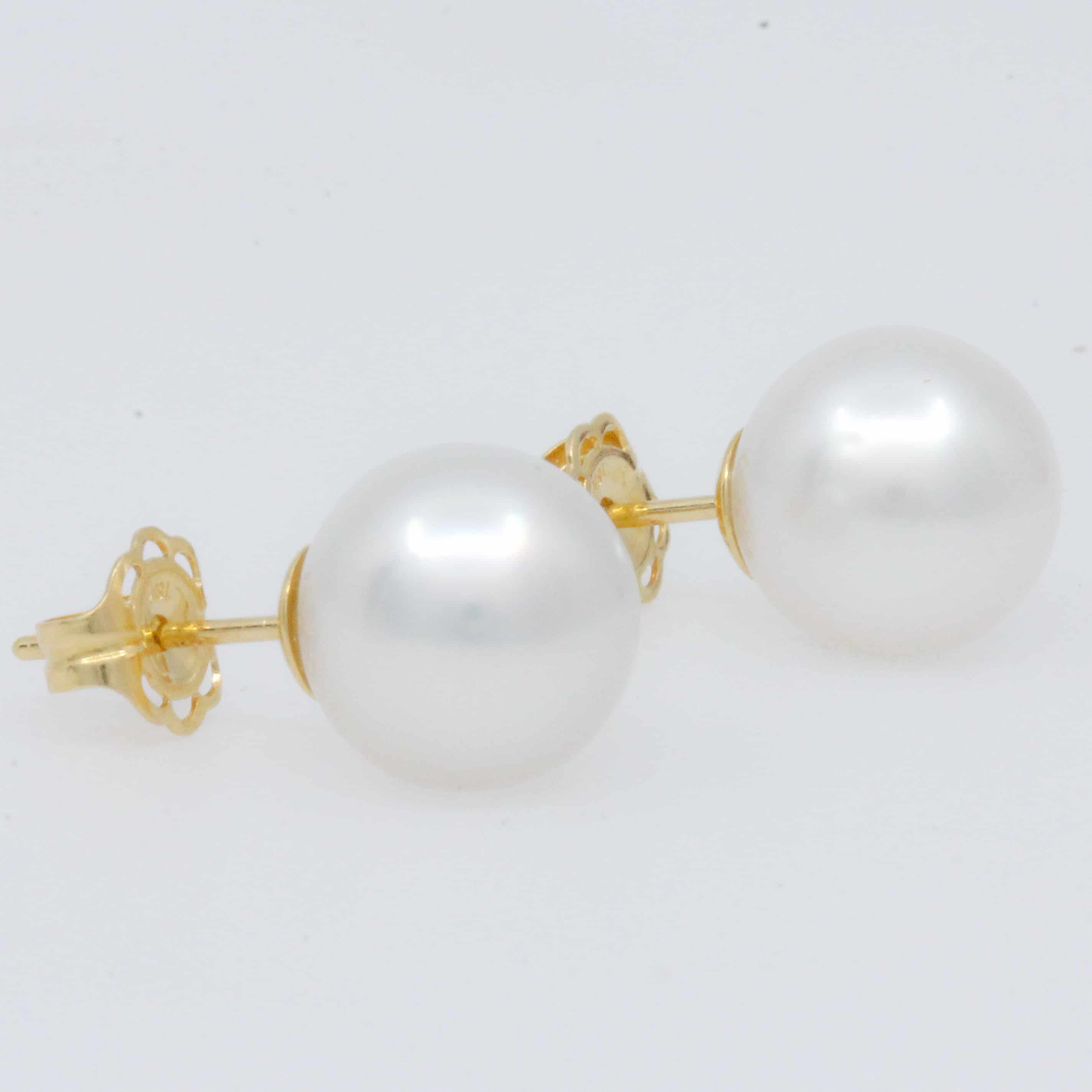 Little Bow Earrings Gold & Pearl – M Donohue Collection