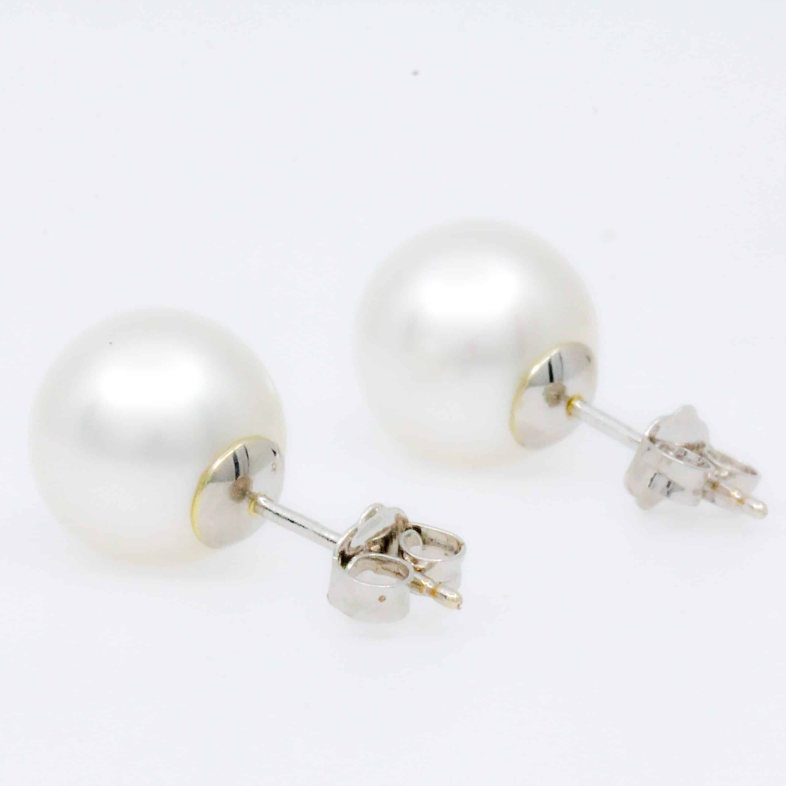 white pearl studs