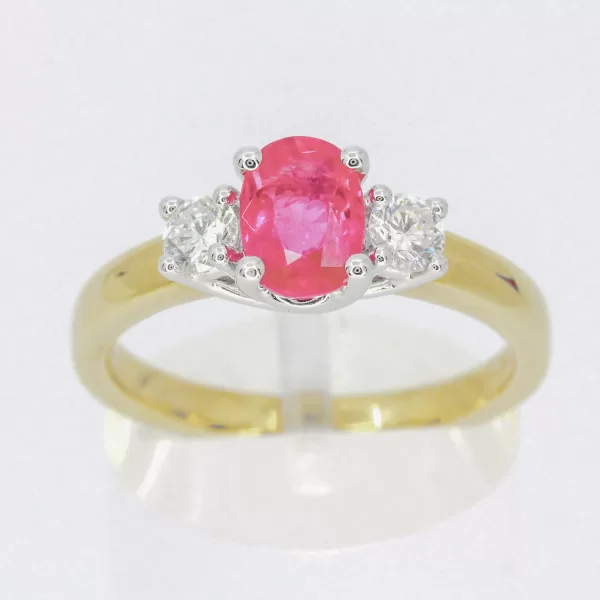 18ct Gold Mozambique Ruby and Diamond Ring | Allgem Jewellers