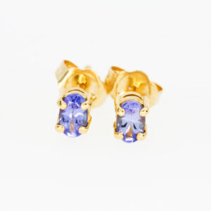 18ct Yellow Gold Tanzanite Earrings
