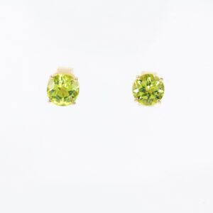 18ct Rose Gold Peridot Earrings