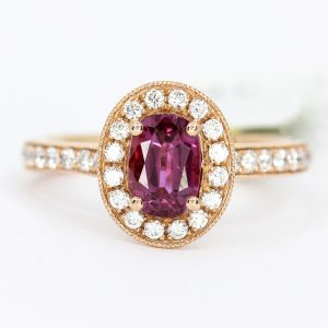 14ct Rose Gold Ruby and Diamond Ring