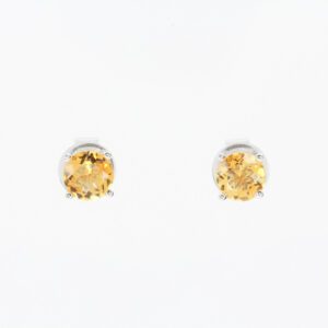 18ct White Gold Citrine Earrings