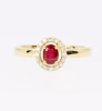 18ct Yellow Gold Ruby and Diamond Ring - Thumbnail Image 1