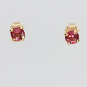18ct Yellow Gold Pink Tourmaline Earrings