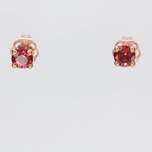 9ct Rose Gold Pink Tourmaline Earrings