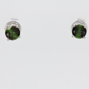 18ct White Gold Green Tourmaline Earrings