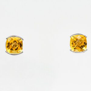 18ct White Gold Citrine Earrings