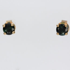 9ct Yellow Gold Green Tourmaline Earrings