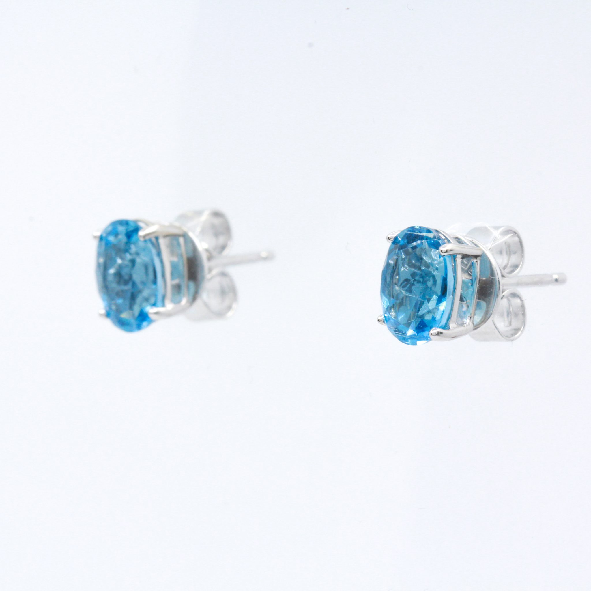 London blue topaz earrings white gold Outlet