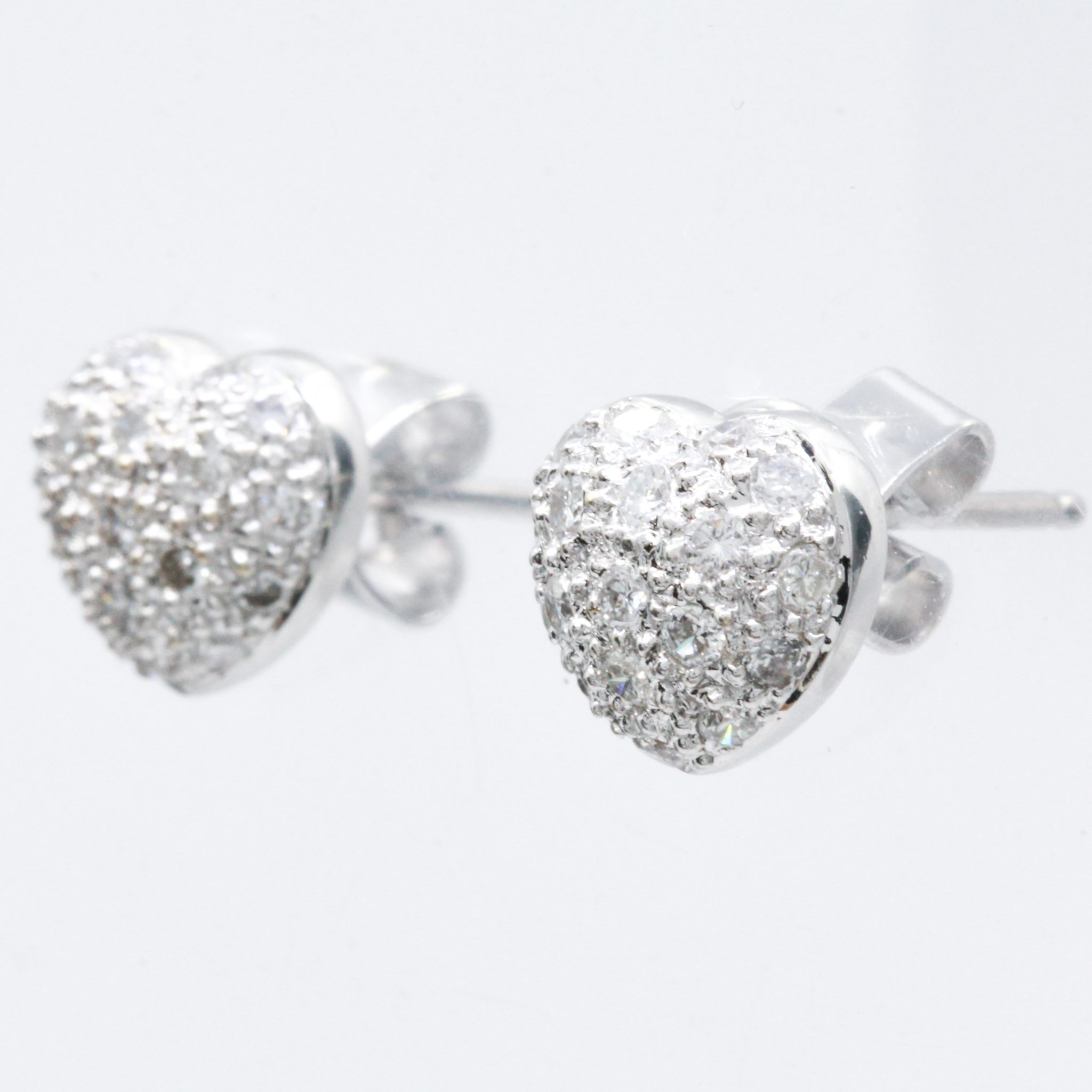 18ct White Gold Diamond Stud Earrings | Allgem Jewellers