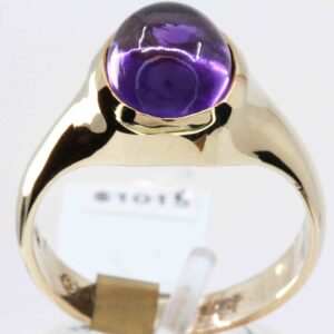 9ct Yellow Gold Gents Amethyst Ring