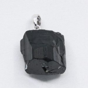 Sterling Silver Black Tourmaline Pendant
