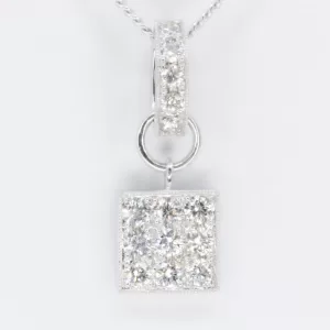18ct White Gold Diamond Pendant