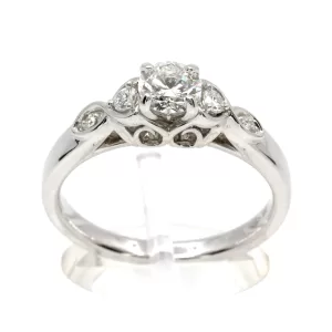 18ct White Gold Certified Round Brilliant Cut Diamond Ring