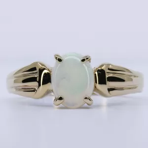 9ct Yellow Gold Solid Crystal Opal Ring