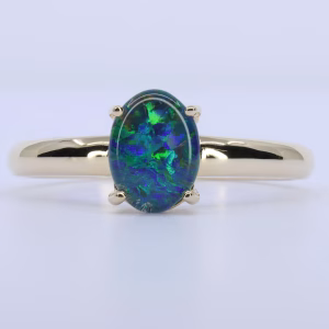 9ct Yellow Gold Opal Triplet Ring