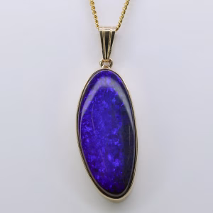 9ct Yellow Gold Queensland Boulder Opal Pendant
