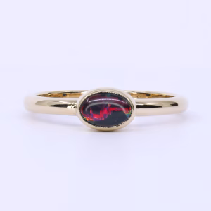 9ct Yellow Gold Opal Triplet Ring