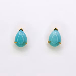 18ct Yellow Gold Turquoise Earrings