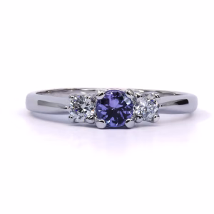 18ct White Gold Tanzanite and Diamond Ring