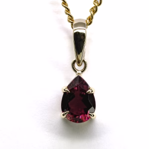 9ct Yellow Gold Rubellite Tourmaline Pendant