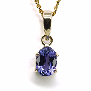 9ct Yellow Gold Tanzanite Pendant