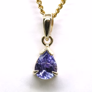 9ct Yellow Gold Tanzanite Pendant
