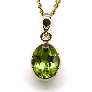 9ct Yellow Gold Peridot Pendant