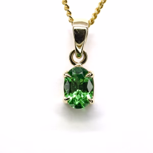 9ct Yellow Gold Tsavorite Garnet Pendant
