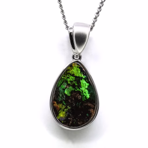 18ct White Gold Queensland Boulder Opal Pendant