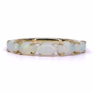 9ct Yellow Gold Solid Crystal Opal Ring