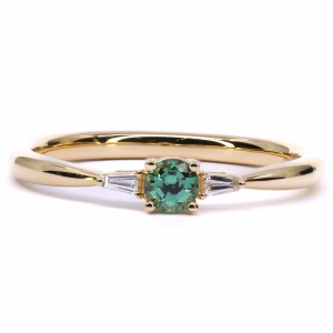 18ct Yellow Gold Alexandrite and Diamond Ring