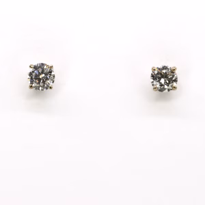 9ct Yellow Gold Lab Grown Diamond Earrings