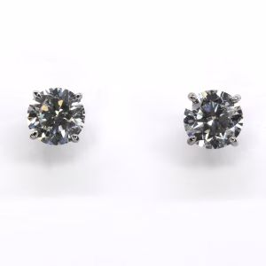 9ct White Gold Lab Grown Diamond Earrings