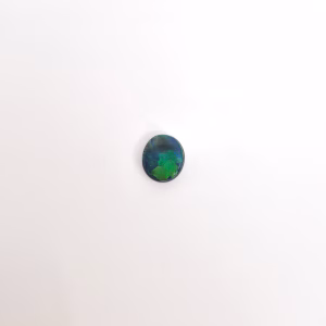8.7x7.6mm Solid Black Opal
