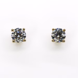 18ct Yellow Gold Lab Grown Diamond Earrings
