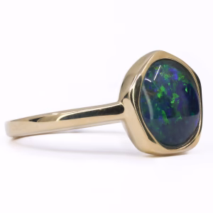 9ct Yellow Gold Opal Triplet Ring