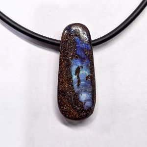 QLD 28x11mm Boulder Opal with Neoprene