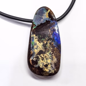 QLD 38x18mm Boulder Opal with Neoprene