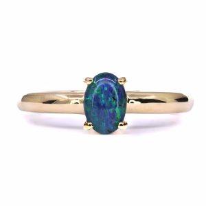 9ct Yellow Gold Opal Triplet Ring