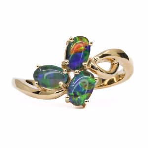 9ct Yellow Gold Opal Triplet Ring
