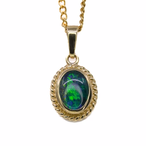 9ct Yellow Gold Opal Triplet Pendant