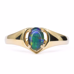 9ct Yellow Gold Opal Triplet Ring