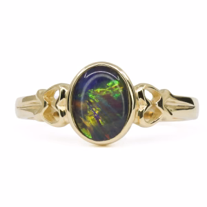 9ct Yellow Gold Opal Triplet Ring