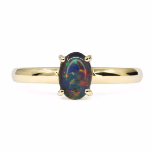 9ct Yellow Gold Opal Triplet Ring
