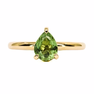 18ct Yellow Gold Tsavorite Garnet Ring