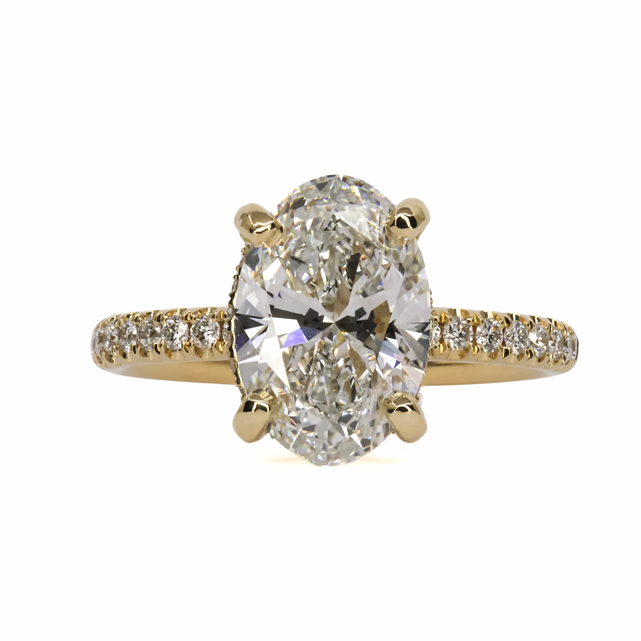18ct Yellow Gold Certified Lab Grown Diamond Ring - Image 1