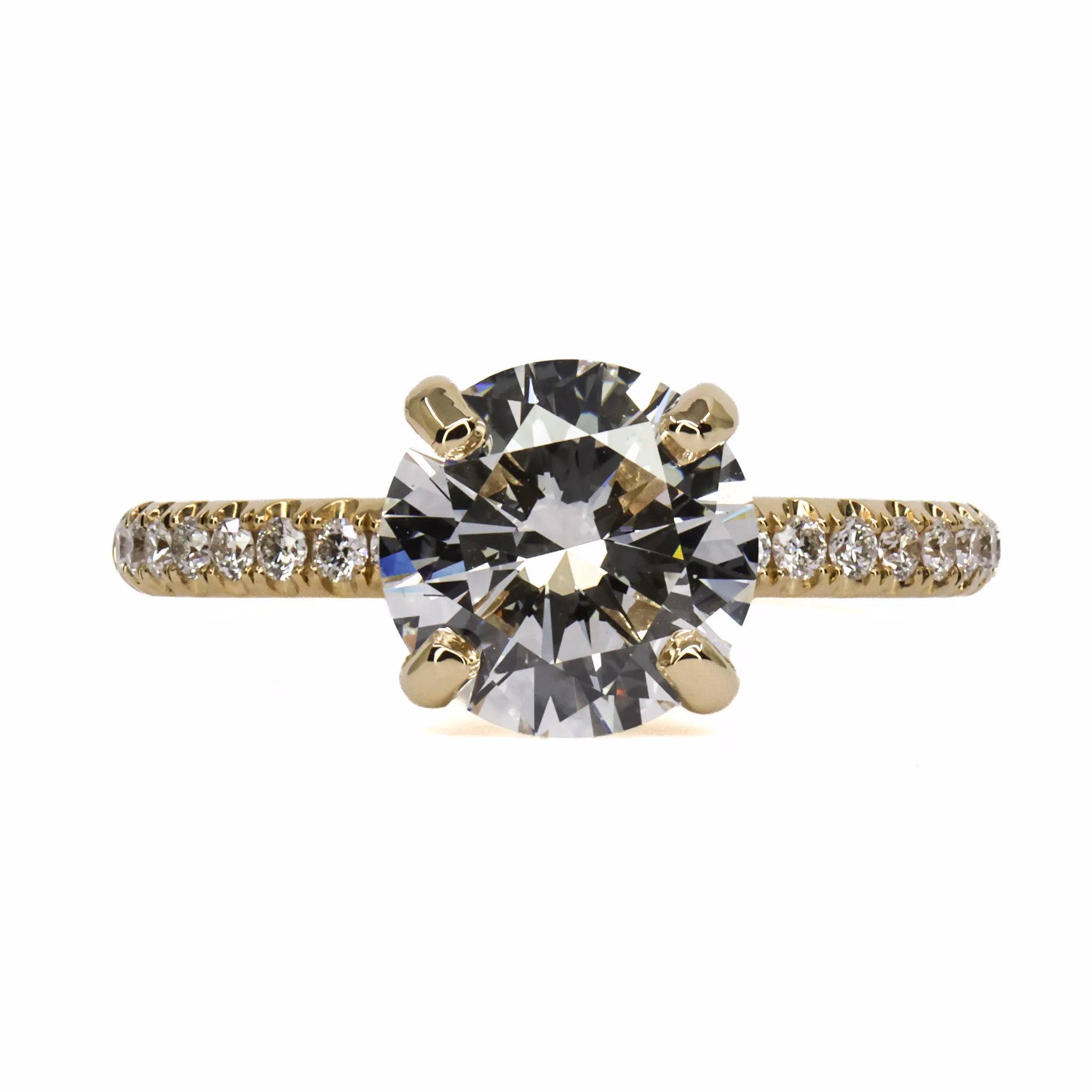 18ct Yellow Gold Certified Lab Grown Diamond Ring - Image 1