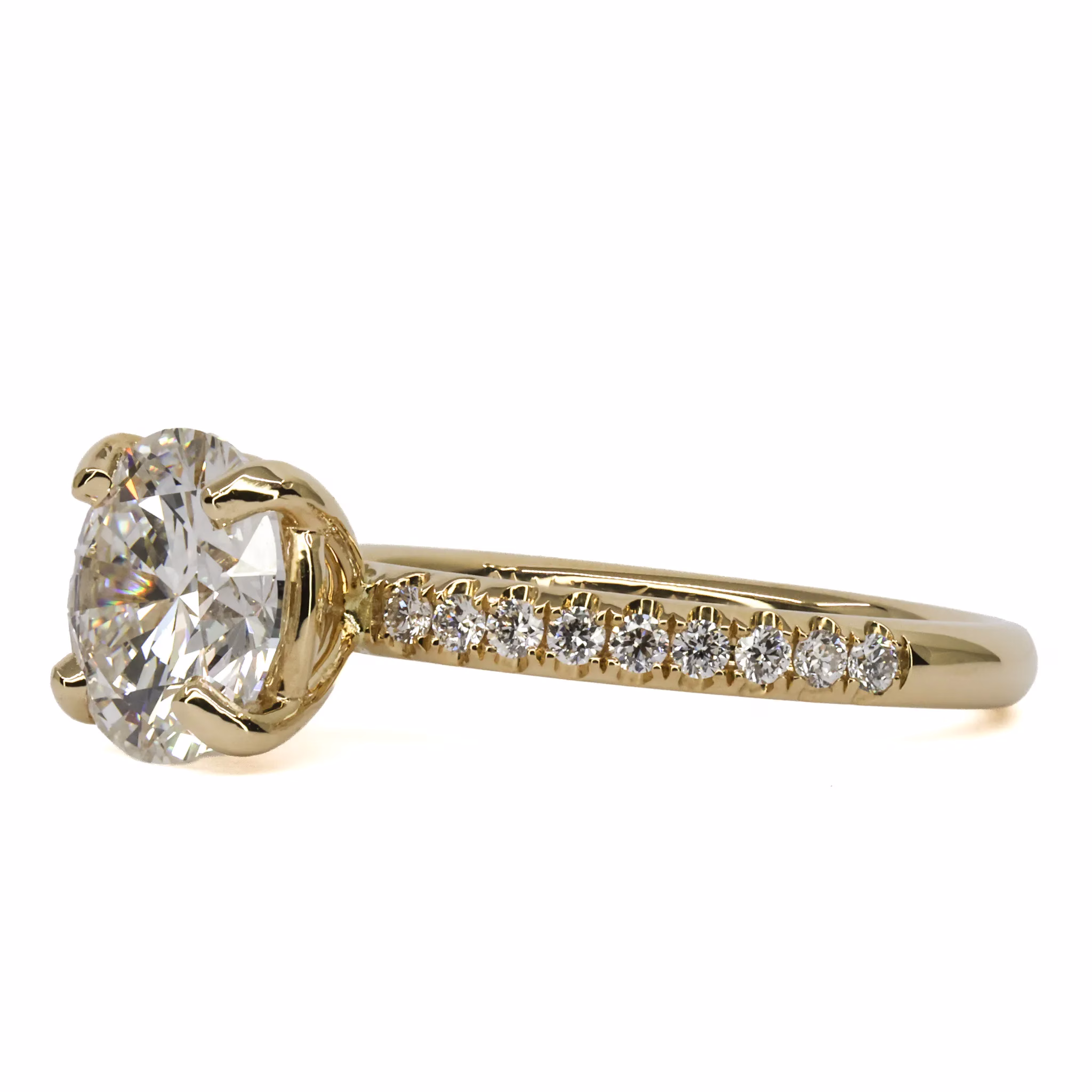 18ct Yellow Gold Certified Lab Grown Diamond Ring - Image 3